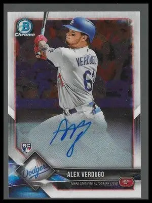 2018 Bowman Chrome Chrome Rookie Autographs #BCRA-AV Alex Verdugo - Baseball Card Single