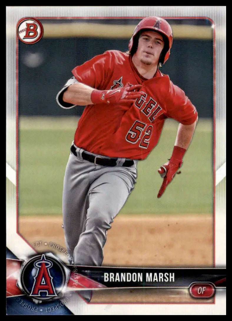 2018 Bowman Draft Brandon Marsh BD-36 Los Angeles Angels NM - Baseball Card Single