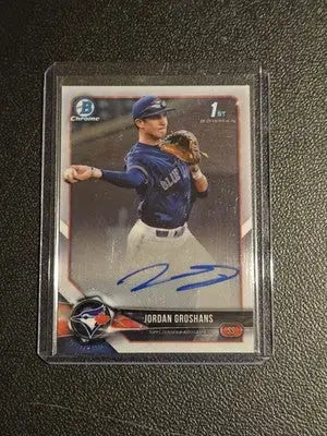2018 Bowman Draft #CDA-JG Jordan Groshans Chrome Draft Pick Autographs - Baseball Card Single