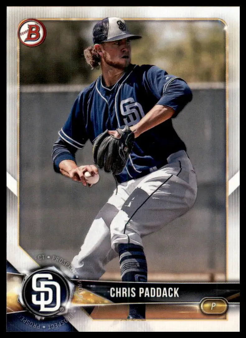 2018 Bowman Draft Chris Paddack BD-68 San Diego Padres NM - Baseball Card Single