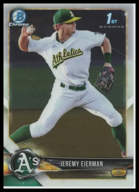 2018 Bowman Draft - Chrome Jeremy Eierman BDC-179 Oakland Athletics NM - Baseball Card Single