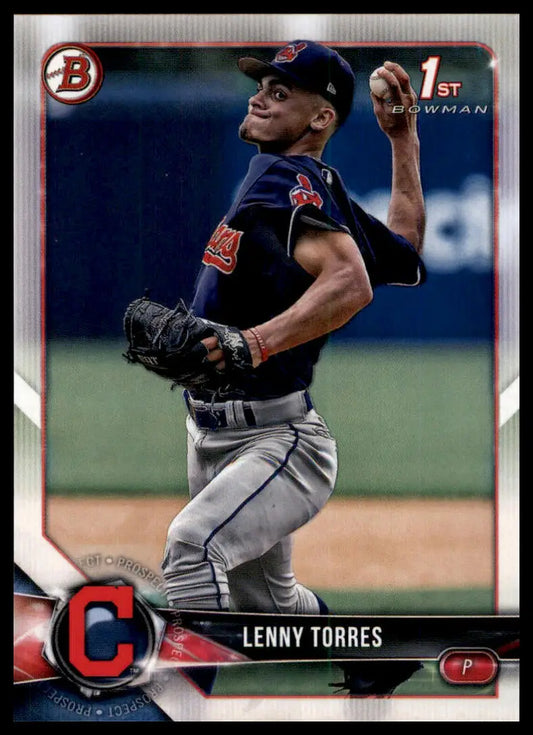 2018 Bowman Draft Lenny Torres BD-8 Cleveland Indians NM - Baseball Card Single