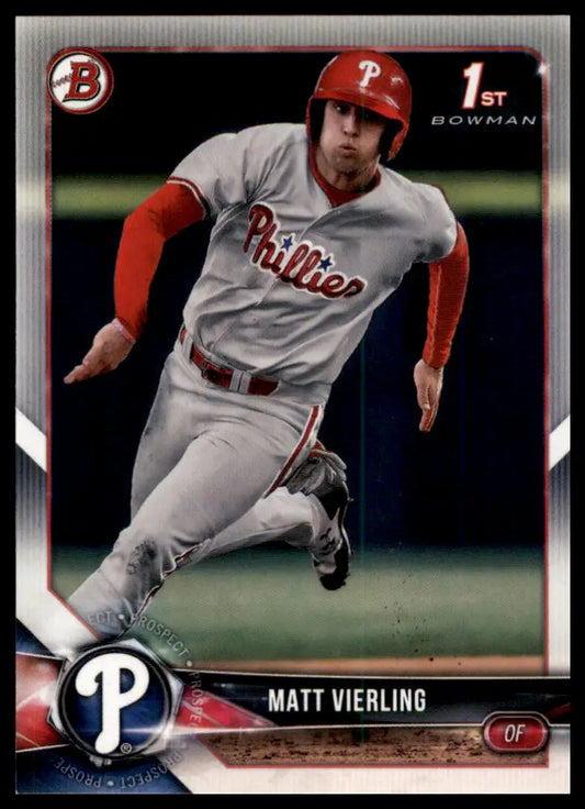 2018 Bowman Draft Matt Vierling BD-2 Philadelphia Phillies NM - Baseball Card Single
