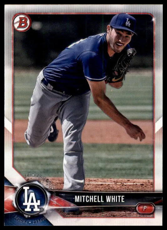 2018 Bowman Draft Mitchell White BD-97 Los Angeles Dodgers LP - Baseball Card Single