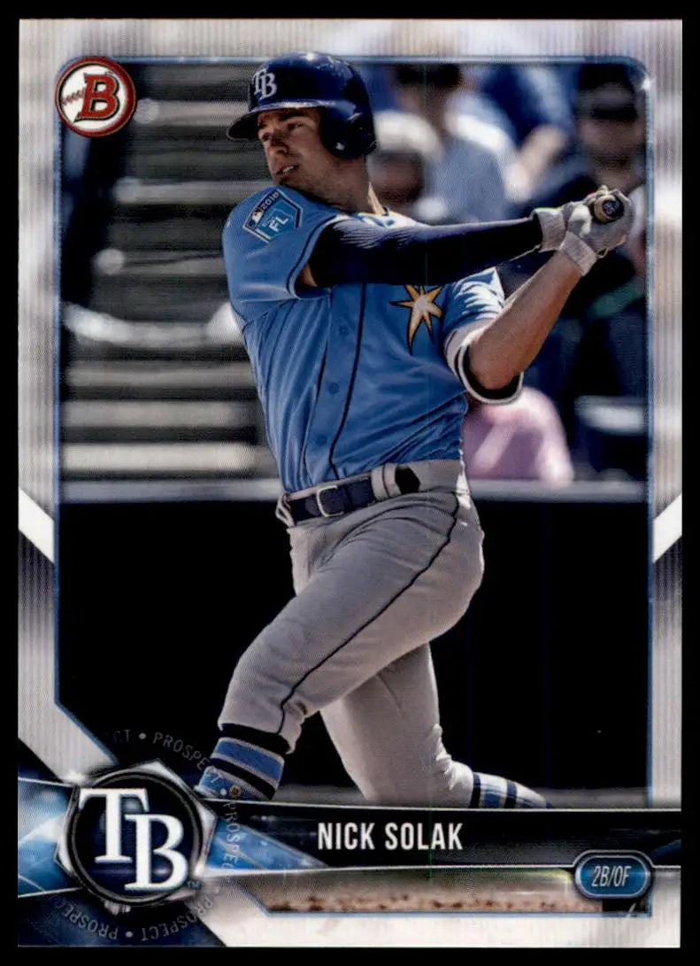 2018 Bowman Draft Nick Solak BD-46 Tampa Bay Rays NM - Baseball Card Single