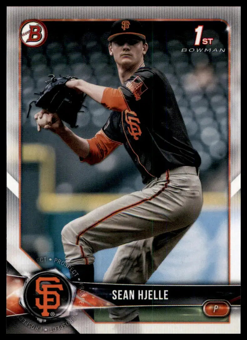 2018 Bowman Draft Sean Hjelle BD-139 1st San Francisco Giants NM - Baseball Card Single