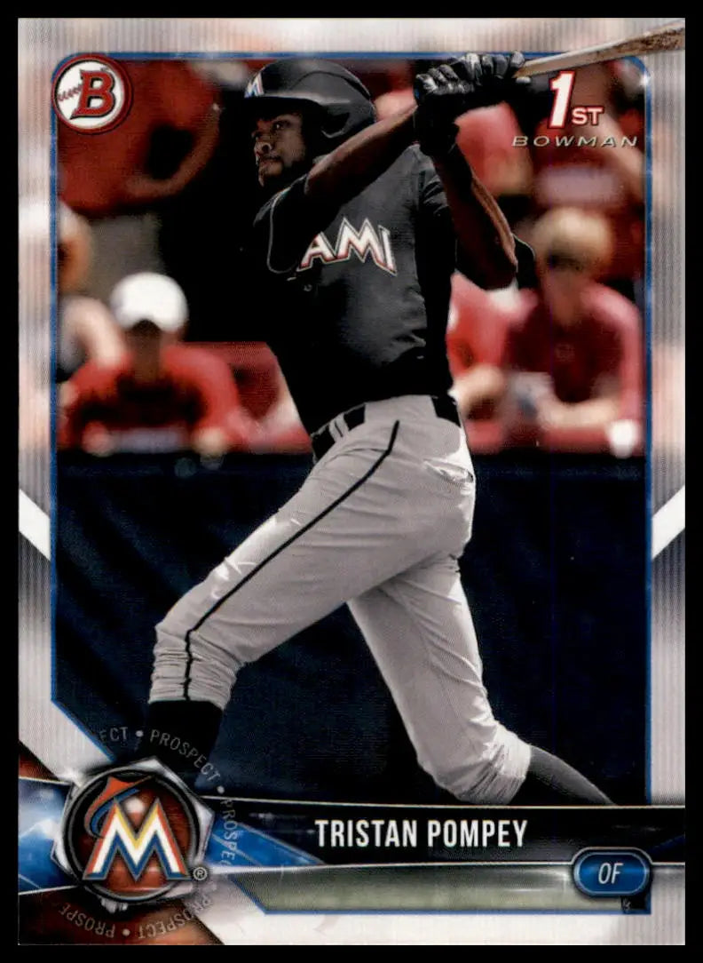 2018 Bowman Draft Tristan Pompey BD-129 Miami Marlins NM - Baseball Card Single