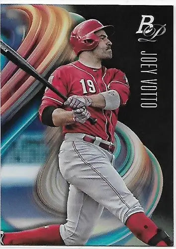 Original gloss Bowman Platinum Joey Votto baseball card from 2018 Reds collection