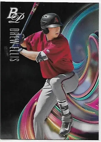 Original gloss Bowman Platinum Drew Ellis baseball card from 2018 Top Prospects series