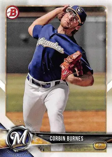 2018 Bowman Prospects #BP132 Corbin Burnes NM-MT Brewers - Baseball Card Single