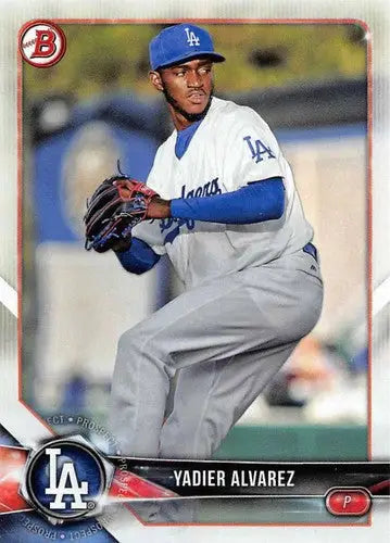 2018 Bowman Prospects #BP22 Yadier Alvarez NM-MT Dodgers - Baseball Card Single