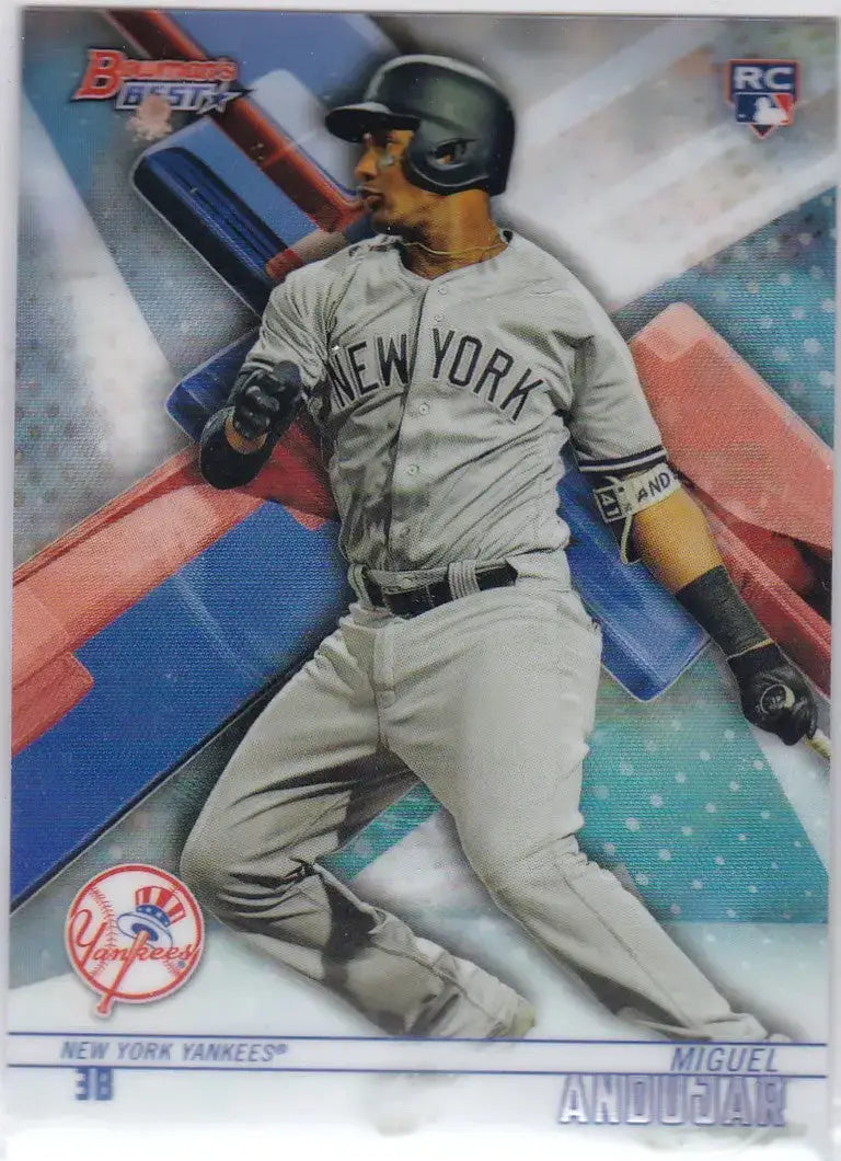 2018 Bowman’s Best #49 Miguel Andujar RC Refractor New York Yankees