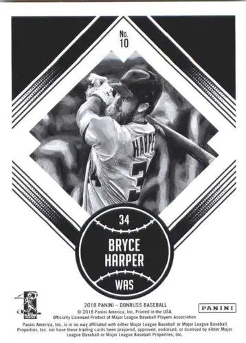 Bryce Harper Diamond King baseball card with original gloss from 2018 Donruss series