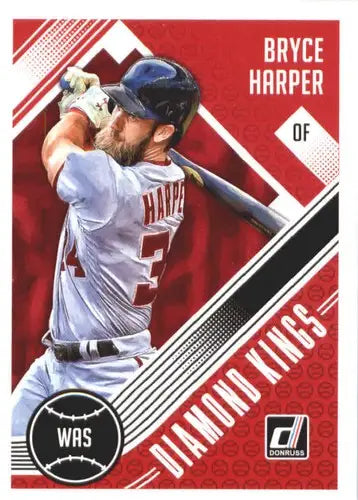 Bryce Harper Diamond King baseball card with original gloss from 2018 Donruss