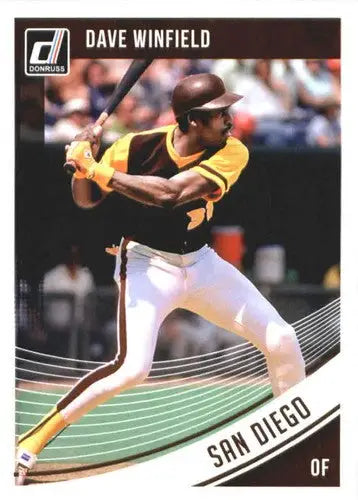 2018 Donruss Dave Winfield baseball card with original gloss featuring Padres team