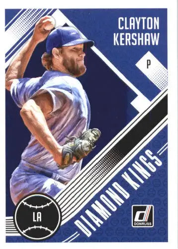 2018 Donruss #14 Clayton Kershaw NM-MT Dodgers Diamond King - Baseball Card Single
