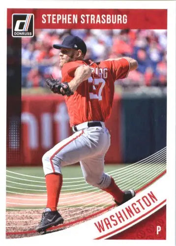 2018 Donruss #198 Stephen Strasburg NM-MT Nationals - Baseball Card Single