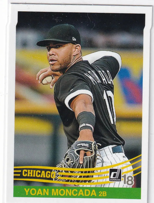 2018 DONRUSS #230 YOAN MONCADA- CHICAGO WHITE SOX - Baseball Card Single