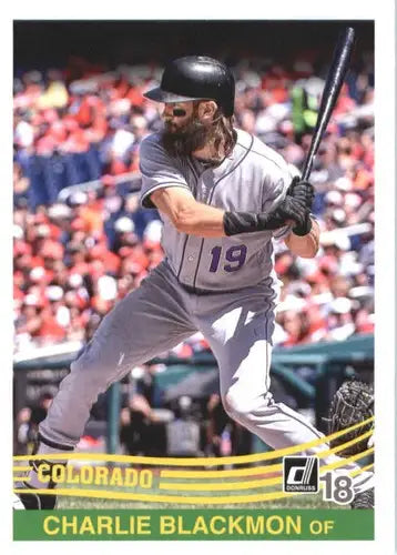 2018 Donruss #235 Charlie Blackmon NM-MT Rockies Retro 1984 - Baseball Card Single