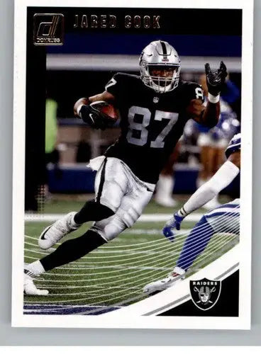 Jared Cook football card with original gloss from 2018 Donruss NM-MT Raiders