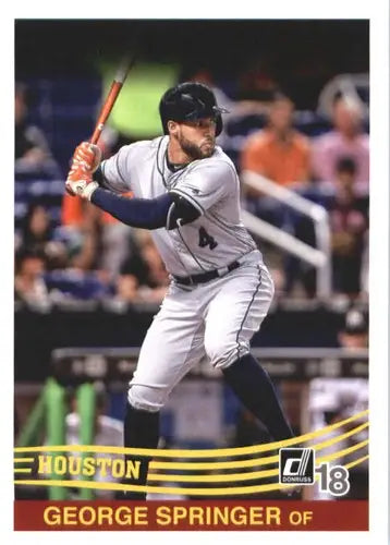 2018 Donruss #240 George Springer NM-MT Astros Retro 1984 ID:10523 - Baseball Card Single