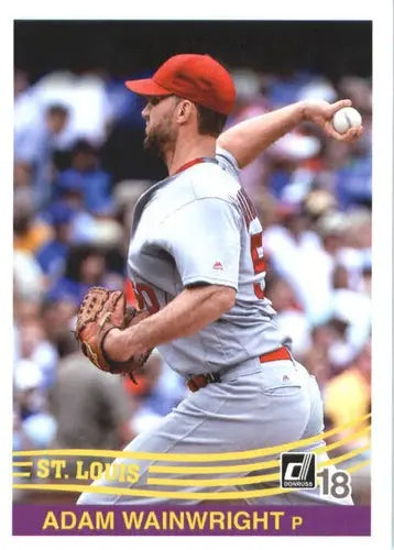Original gloss Adam Wainwright baseball card featuring Adam Wainwright retro design