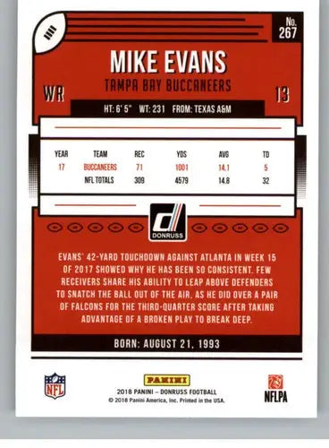2018 Donruss Mike Evans football card with original gloss from Simply Sandoval