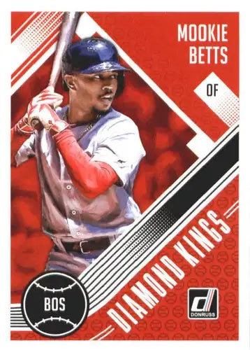 2018 Donruss #27 Mookie Betts NM-MT Red Sox Diamond King - Baseball Card Single