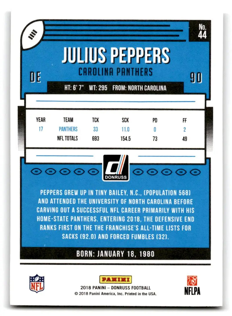 2018 Donruss #44 Julius Peppers - Football Card Single