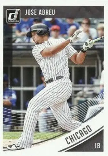 Jose Abreu White Sox baseball card with original gloss from 2018 Donruss #86