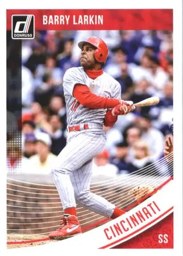 Barry Larkin baseball card with original gloss from 2018 Donruss #91 NM-MT Reds
