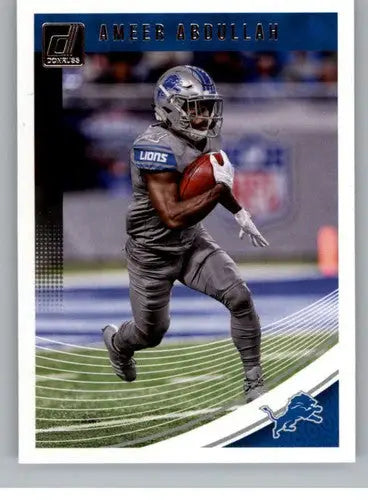 Ameer Abdullah football card with original gloss from 2018 Donruss #98 NM-MT Lions