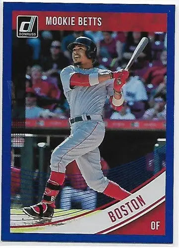 2018 Donruss Holo Blue #191 Mookie Betts NM-MT Red Sox - Baseball Card Single