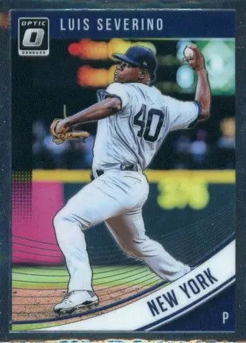 2018 Donruss Optic Luis Severino baseball card with original gloss Yankees NM-MT
