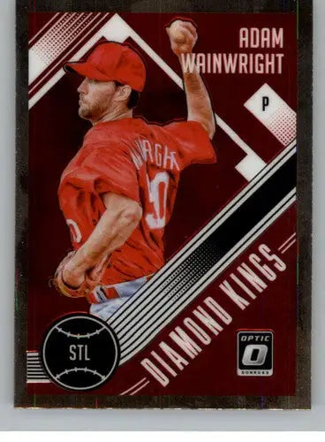 Original gloss Donruss Optic Adam Wainwright baseball card featuring Cardinals Diamond King
