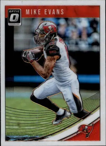 Original gloss of Mike Evans football card from 2018 Donruss Optic Buccaneers sports cards collection
