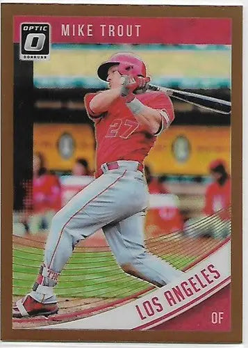 2018 Donruss Optic Variations Bronze Mike Trout Baseball Card for Angels