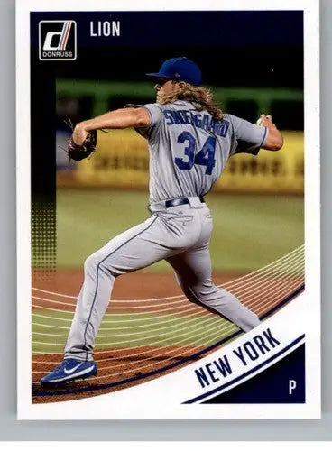 Baseball trading card featuring Noah Syndergaard with original gloss from Donruss Variations