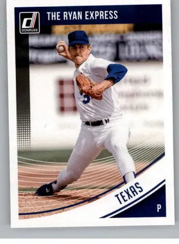 2018 Donruss Variations Nolan Ryan baseball card with original gloss from Rangers