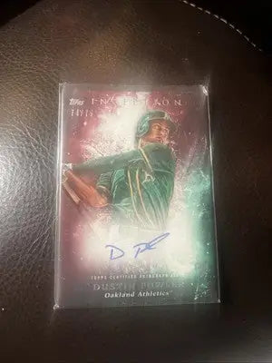 Dustin Fowler autographed baseball trading card from 2018 Inception Athletics /75