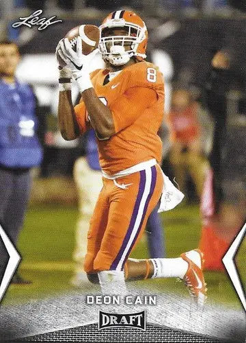 Deon Cain football card from Leaf Draft 2018 with original gloss in NM-MT condition