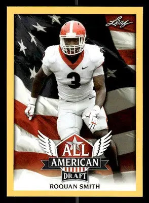 2018 Leaf Draft #AA-12 Roquan Smith All American Gold - Football Card Single