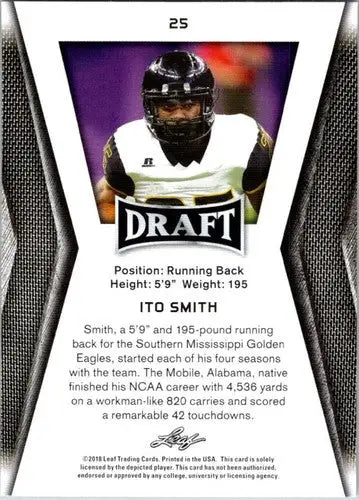 2018 Leaf Draft Gold #25 Ito Smith NM-MT - Football Card Single