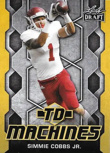 2018 Leaf Draft TD Machines Gold #TD-18 Simmie Cobbs Jr. NM-MT ID:10850 - Football Card Single