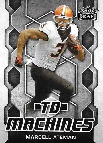 Original gloss Football trading card from Leaf Draft TD Machines series featuring Marcell Ateman