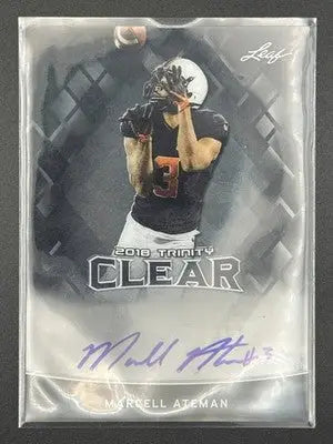 2018 Leaf Trinity #CA-MA2 Marcell Ateman Clear Auto - Football Card Single