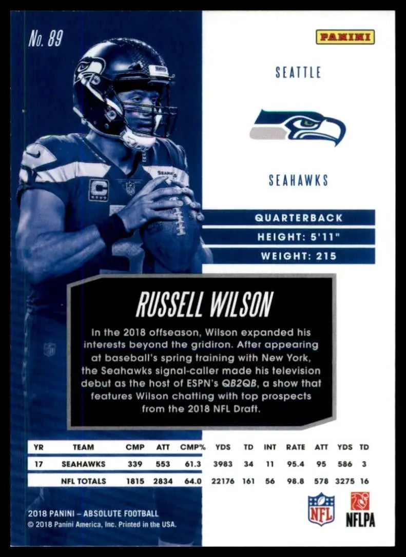2018 Panini Absolute - Russell Wilson #89