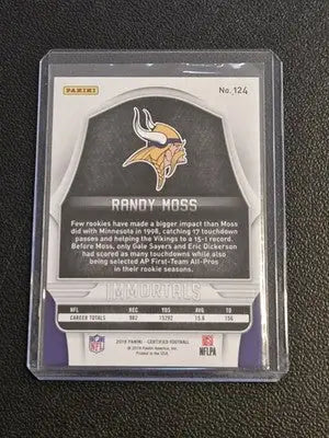 2018 Panini Certified #124 Randy Moss Mirror Silver #/499 - Football Card Single