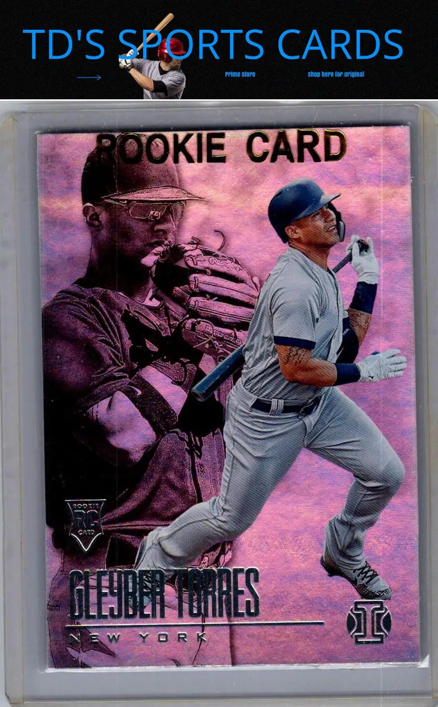 Gleyber Torres rookie card from Panini Chronicles 2018 Gleyber Torres Illusions set
