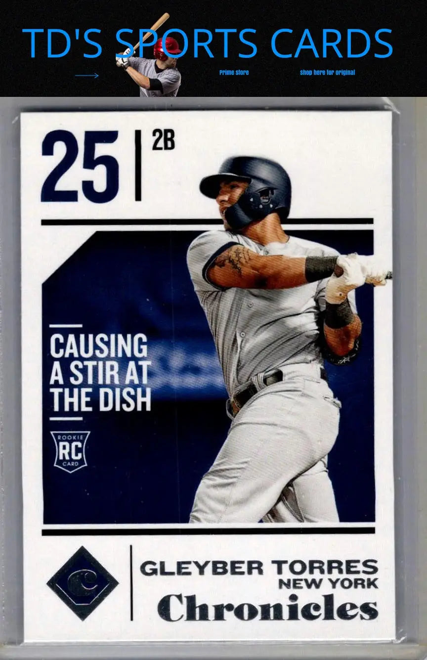 Gleyber Torres baseball card 2018 Panini Chronicles Press Proof numbered #/299